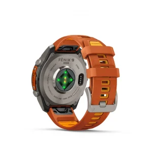 Garmin Fenix 9 Pro – inReach, 47mm Amoled Titanio correa silicona naranja/naranja claro