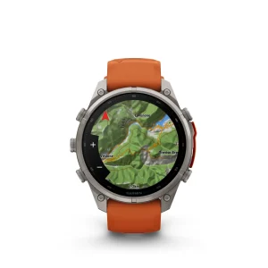 Garmin Fenix 9 Pro – inReach, 47mm Amoled Titanio correa silicona naranja/naranja claro