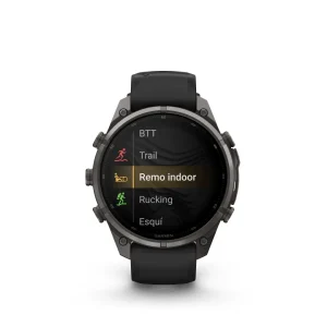 Garmin Fenix 9 Pro – inReach, 47mm Amoled Titanio revesti. de DLC gris carbon correa silicona negro