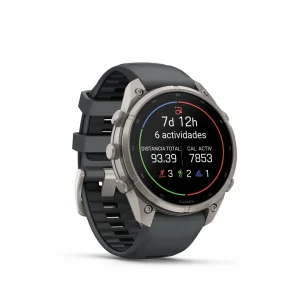 Garmin Fenix 9 Pro – inReach, 47mm Amoled Titanio correa silicona gris