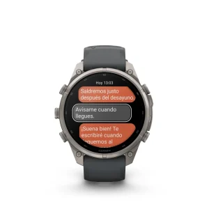 Garmin Fenix 9 Pro – inReach, 47mm Amoled Titanio correa silicona gris
