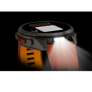Garmiin Fenix 9 Pro – inReach, 51mm Amoled Titanio correa silicona naranja/naranja claro