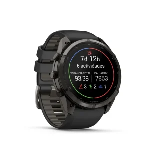 Garmin Fenix 9 Pro – inReach, 51mm Amoled Titanio revesti. de DLC gris carbon correa silicona negro