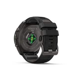 Garmin Fenix 9 Pro – inReach, 51mm Amoled Titanio revesti. de DLC gris carbon correa silicona negro