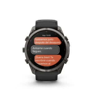 Garmin Fenix 9 Pro – inReach, 51mm Amoled Titanio revesti. de DLC gris carbon correa silicona negro